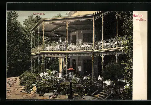 AK Badenweiler, Kurhaus mit Terrasse