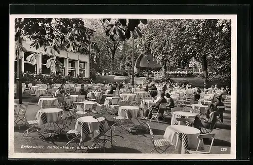 AK Badenweiler, Kaffee Plätze am Kurhaus