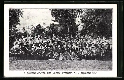 AK Dresden, I. Dresdner Knaben- und Jugend-Orchester e.V., gegr. 1912