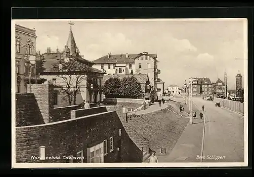 AK Cuxhaven, Strasse beim Schlippen