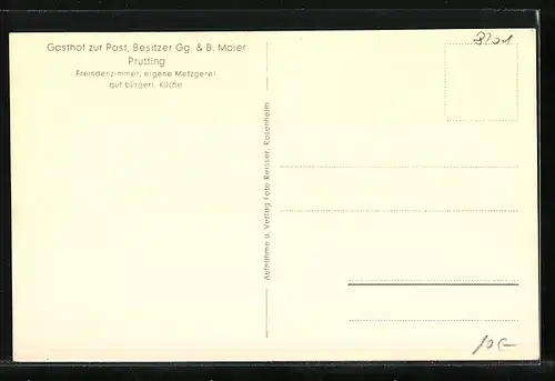 AK Prutting, Gasthof zur Post
