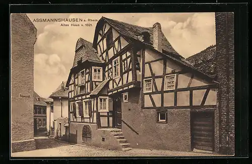 AK Assmannshausen a. Rhein, Altes Haus von 1521