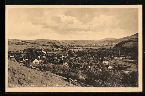 AK Philippsthal a. d. Werra, Blick vom Weinberg auf den Ort