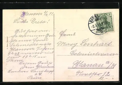 AK Hannover, Ernst August-Platz aus der Vogelschau, Pferdekutschen