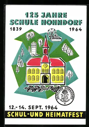 AK Hohndorf bei Oelsnitz, 125 Jahre Schule Hohndorf, Schul- und Heimatfest
