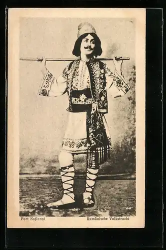 AK Mann in rumänischer Volkstracht