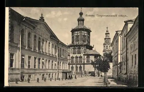 AK Kasan, Strassenpartie mit Kirche