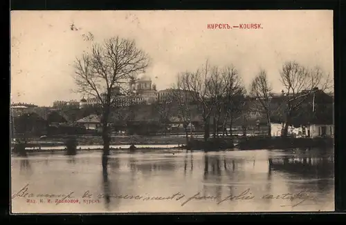 AK Koursk, Ortsansicht vom Wasser aus