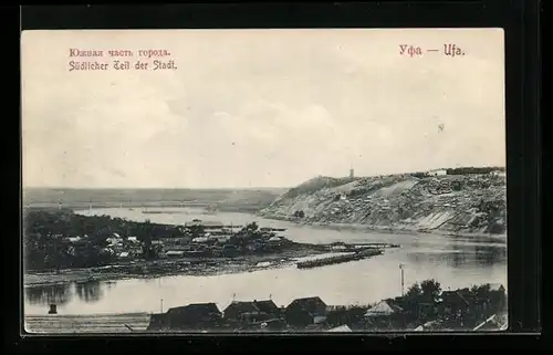 AK Ufa, Südlicher Teil der Stadt aus der Vogelschau