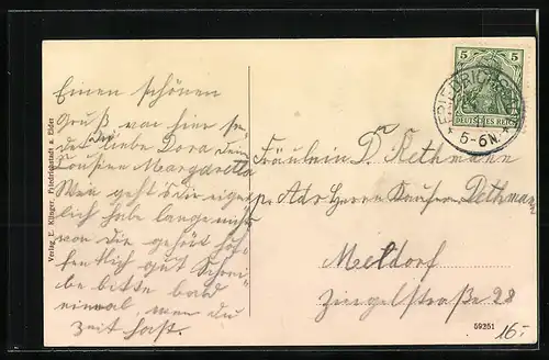 AK Friedrichstadt a. Eider, Partie am Ostersielzug