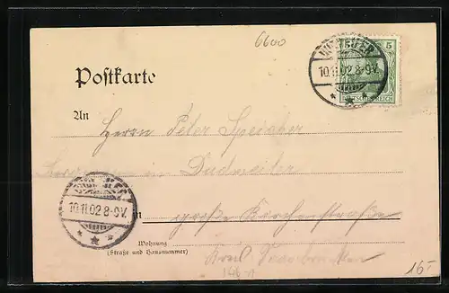 AK Dudweiler, Provinzialstrasse mit Strassenbahn