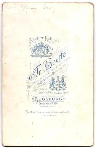 Fotografie Fr. Hoefle, Augsburg, Zeuggasse B 226, Junges Paar im Portrait