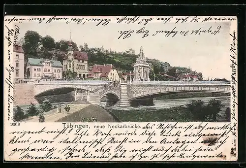 AK Tübingen, an der neuen Neckarbrücke