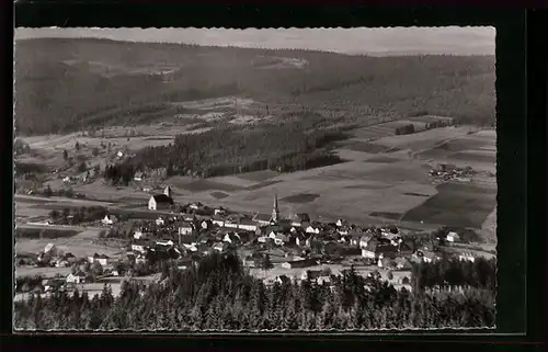 AK Bischofsgrün im Fichtelgebirge, Blick vom Ochsenkopf auf die gesamte Ortschaft