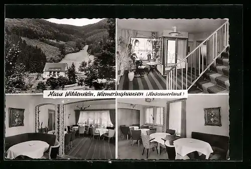 AK Wiemeringhausen, am Unterkunftshaus Wildenstein, im Foyer, Gasräume