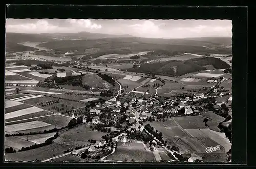 AK Allendorf bei Arnsberg im Sauerland, Fliegeraufnahme der Ortschaft
