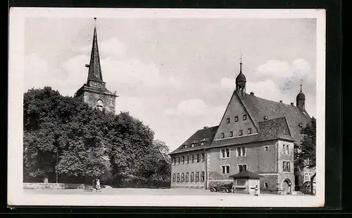 AK Sömmerda in Thür., Partie an der Kirche