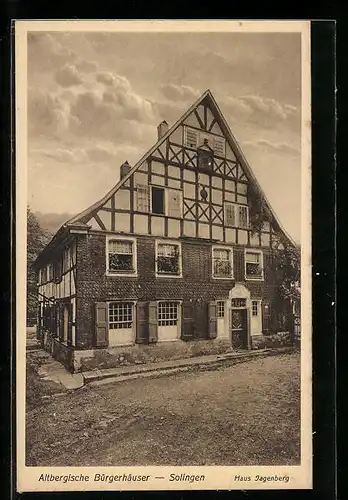 AK Solingen, Altbergische Bürgerhäuser, Blick auf Haus Jagenberg