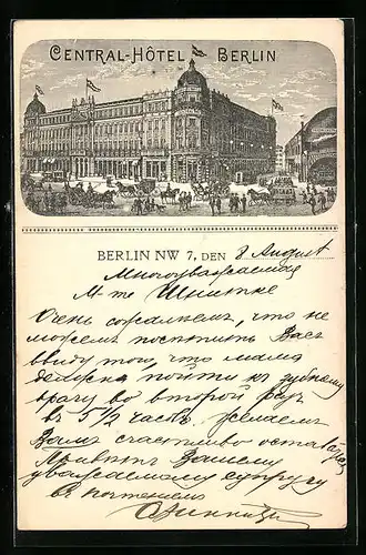 Lithographie Berlin, Betrieb vor dem Central-Hotel