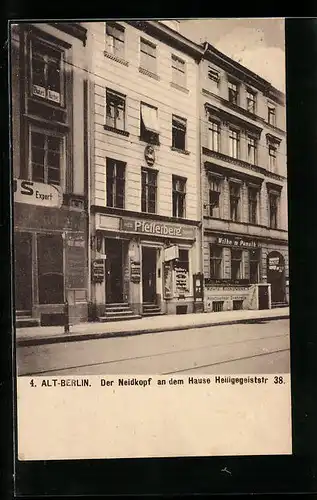 AK Berlin, Der Neidkopf an dem Hause Heiligegeiststr. 38