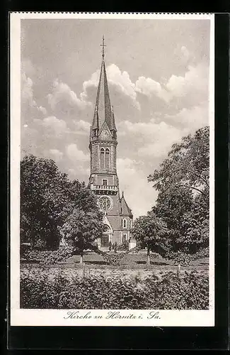 AK Hörnitz i. Sa., Blick auf die Kirche