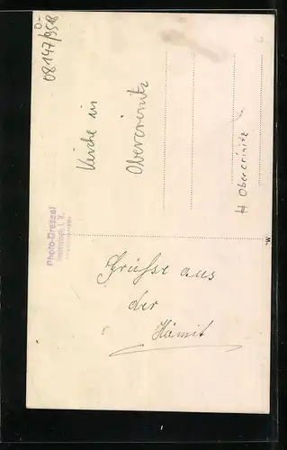 AK Obercrinitz, Partie an einer Kirche