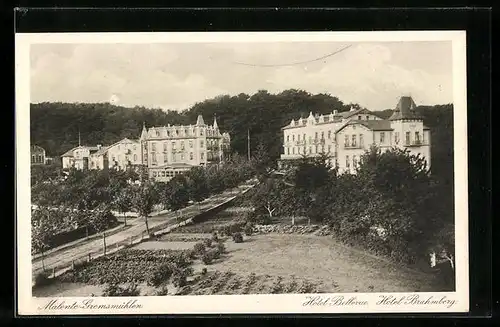 AK Malente-Gremsmühlen, Blick auf das Hotel Bellevue und das Hotel Brahmberg