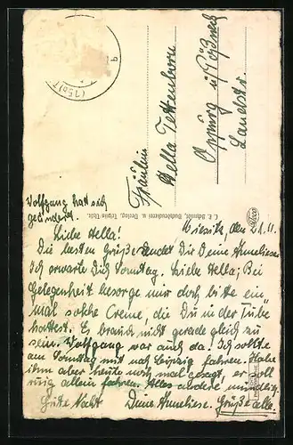 AK Triptis in Thüringen, Stadtkirche mit Schlossturm, Ansicht vom Stadtteich aus