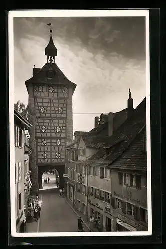 AK Konstanz am Bodensee, das Schnetztor mit dem Hus-Haus