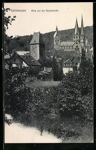 AK Gelnhausen, Blick auf die Marienkirche