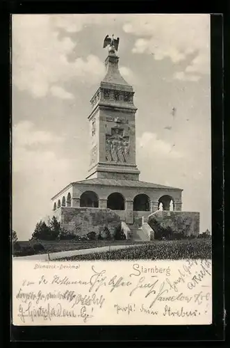 AK Starnberg, am Bismarck-Denkmal