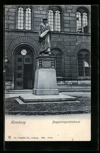 AK Hamburg, das Buggenhagendenkmal