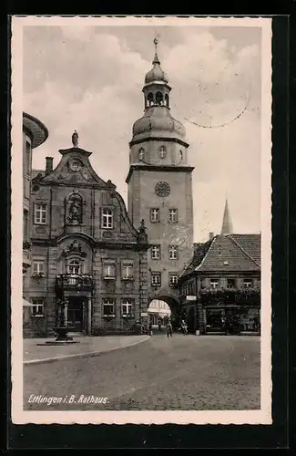 AK Ettlingen i. B., vor dem Rathaus