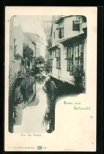 AK Salzwedel, Kanal zwischen den Häusern