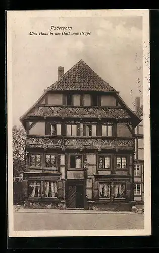 AK Paderborn, Altes Haus in der Hathumarstrasse