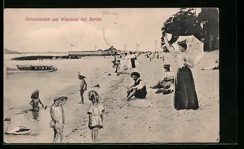 AK Berlin, Strandleben am Wannsee