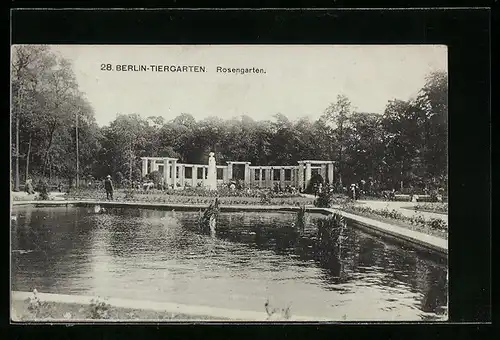 AK Berlin-Tiergarten, Monument im Rosengarten