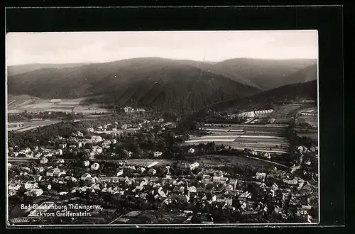 AK Bad Blankenburg i. Thüringerw., Generalansicht vom Greifenstein aus