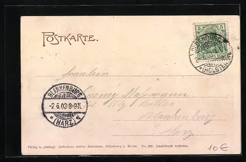 AK Lensahn, Partie am herschaftlichen Wohnhaus