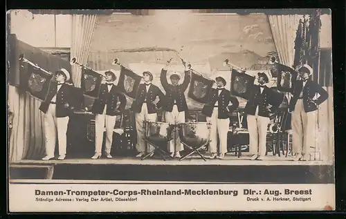 AK Damen-Trompeter-Corps-Rheinland-Mecklenburg, Dir.: Aug. Breest