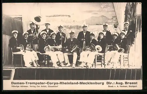 AK Damen-Trompeter-Corps-Rheinland-Mecklenburg, Dir. Aug. Breest