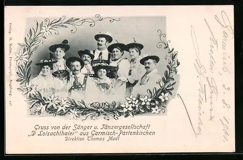 AK Sänger und Tänzergesellschaft D` Loisachthaler aus Garmisch-Partenkirchen