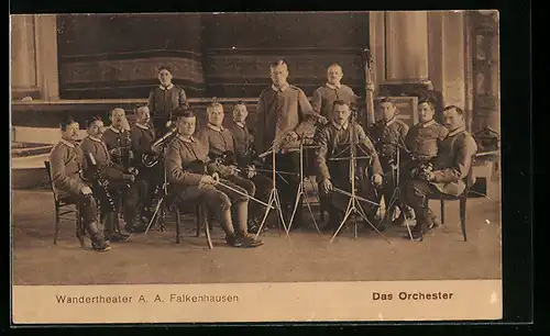 AK Orchester im Wandertheater A. A. Falkenhausen