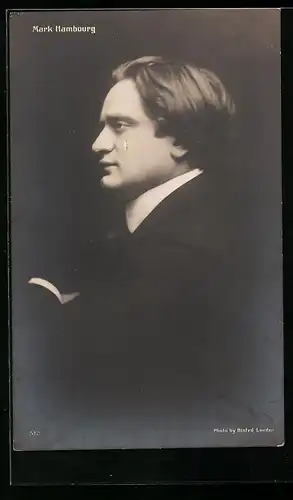 AK Musiker Mark Hambourg im Seitenprofil
