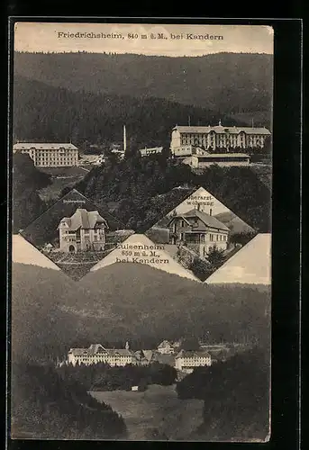 AK Friedrichsheim bei Kandern, Luisenheim und Oberarztwohnung