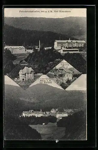 AK Friedrichsheim b. Kandern, Luisenheim und Oberarztwohnung