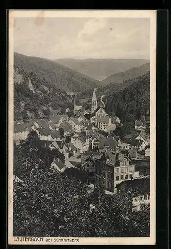 AK Lauterbach bei Schramberg, Totalansicht aus der Vogelschau