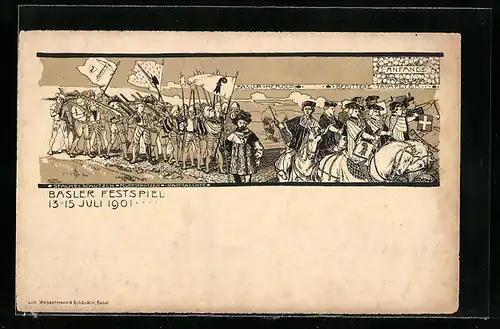 Lithographie Basel, Basler Festspiel 1901