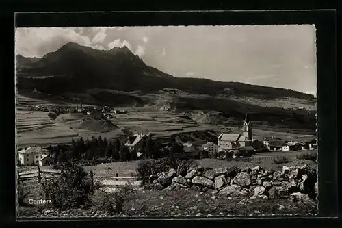 AK Conters, Totalansicht von einem Berg aus