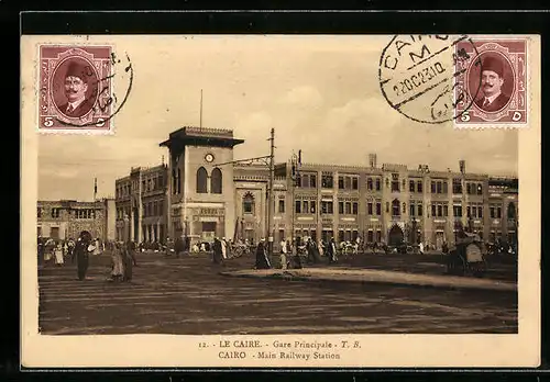 AK Cairo, Main Railway Station, Bahnhof